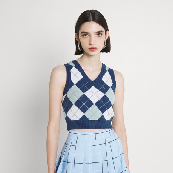 Hollister Argyle V-Neck Sweater Vest (L) - Picture 4 of 4